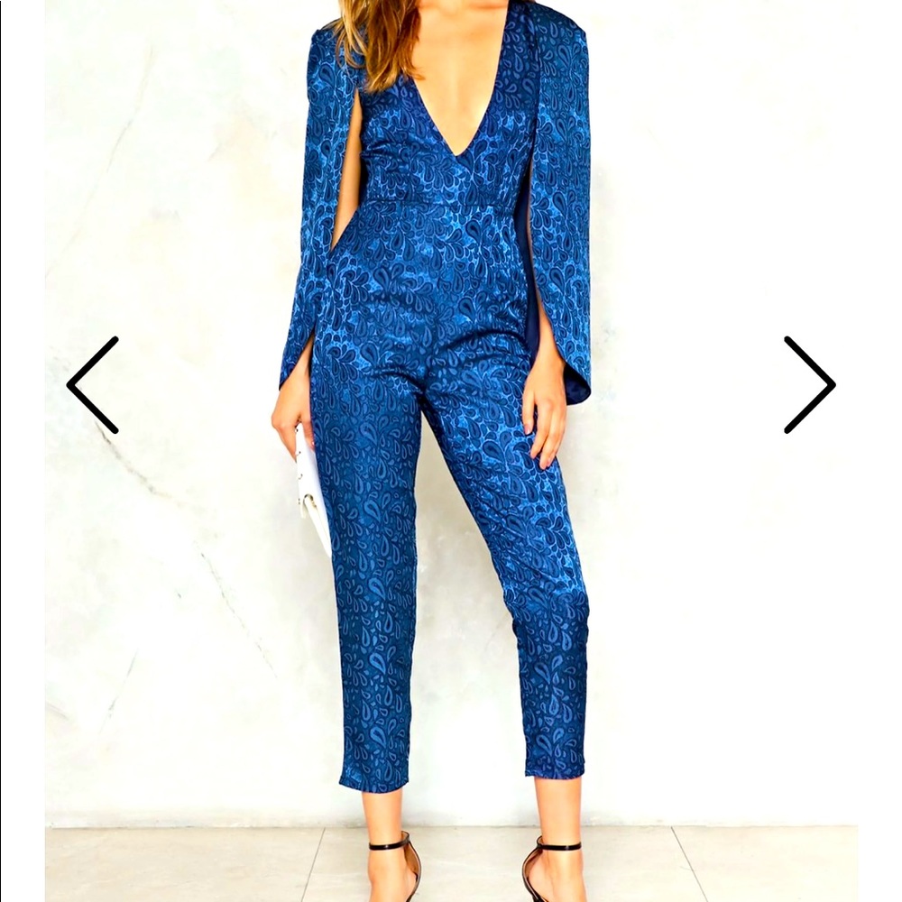 Blue Jumpsuit nastygal sold out in store sexy chic